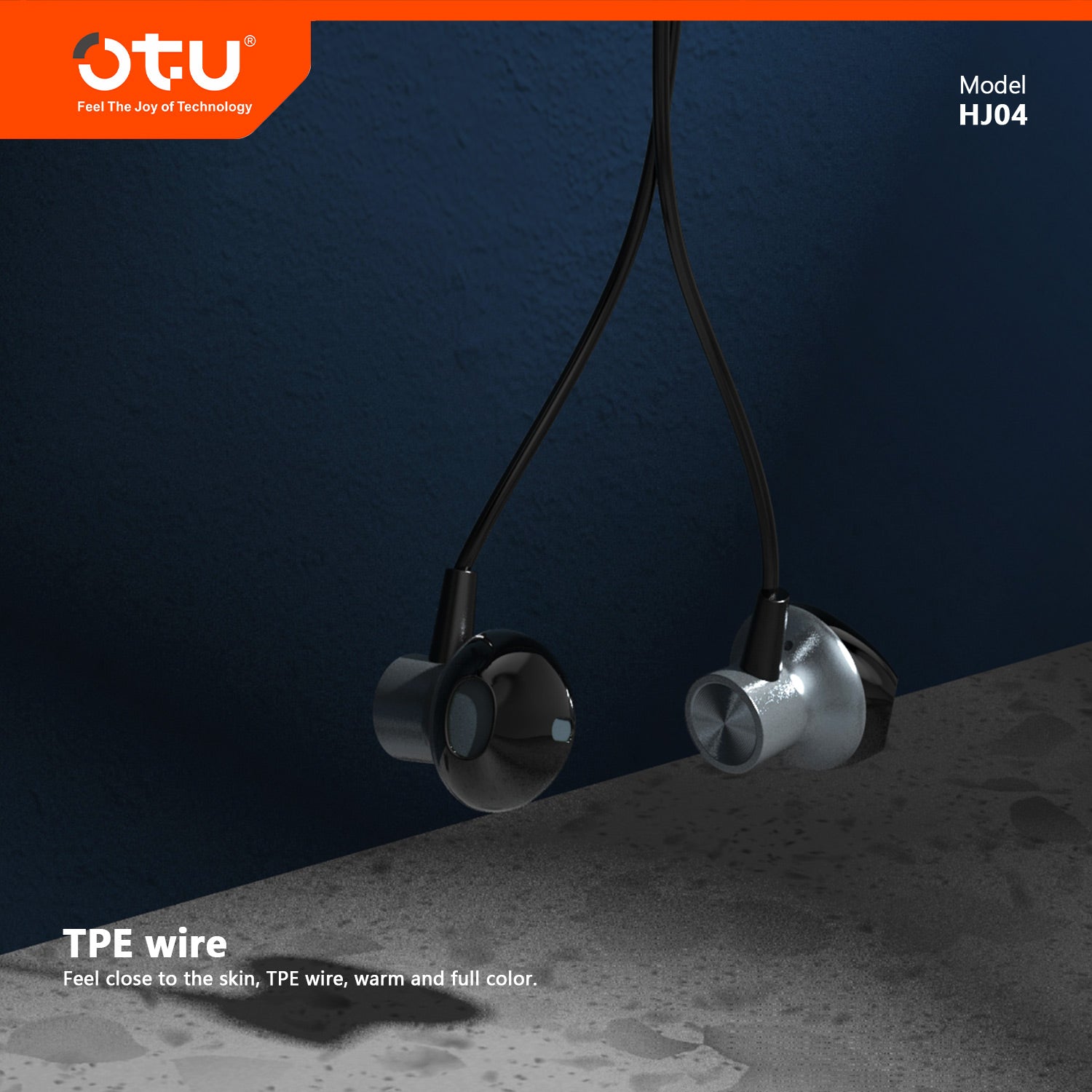 OTU HJ-04 Hi-Fi Wired Earbuds with Noise Cancellation – Metal Build, Clear Sound for Music & Calls